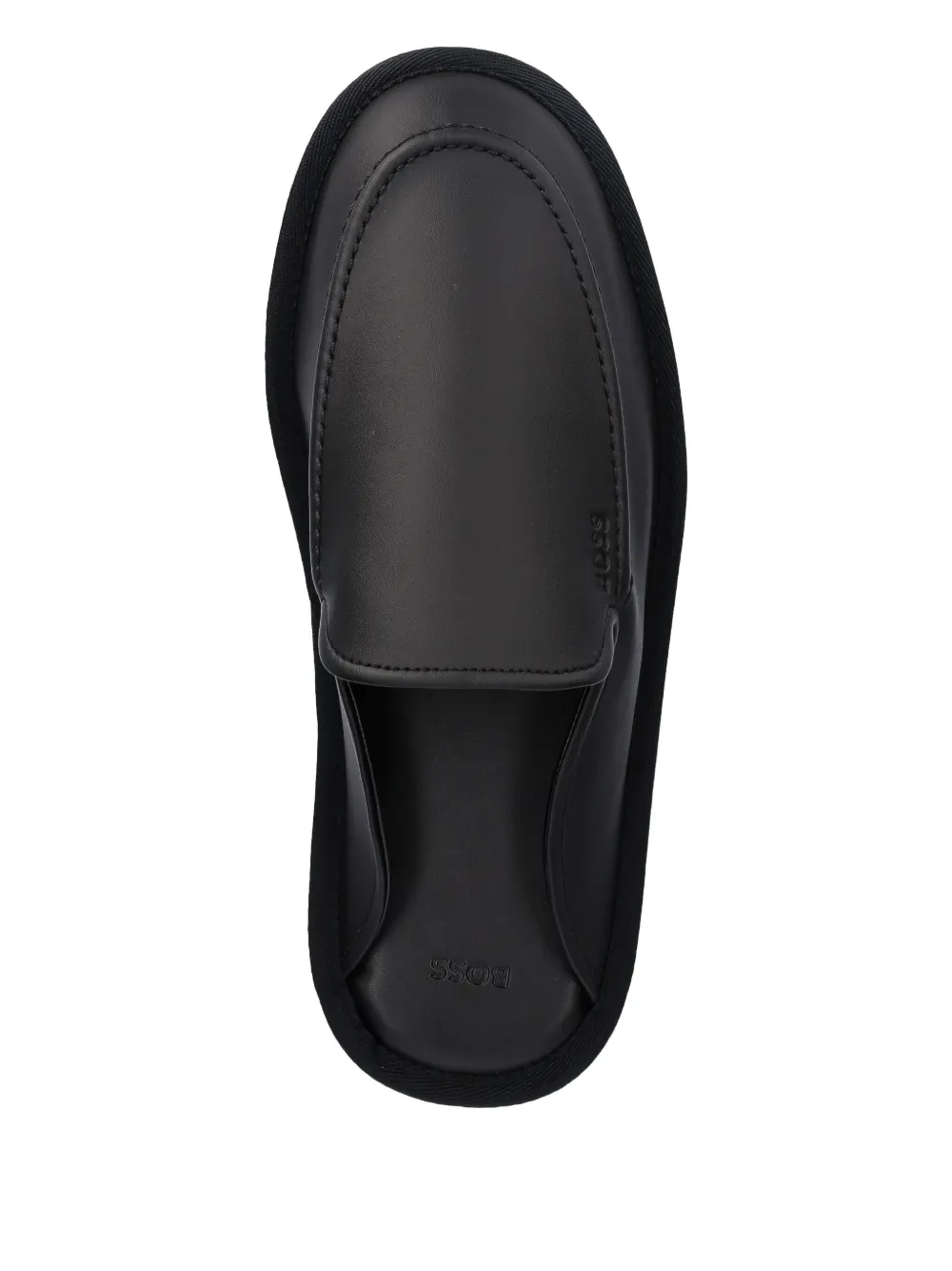 BOSS logo-detail slippers Zwart