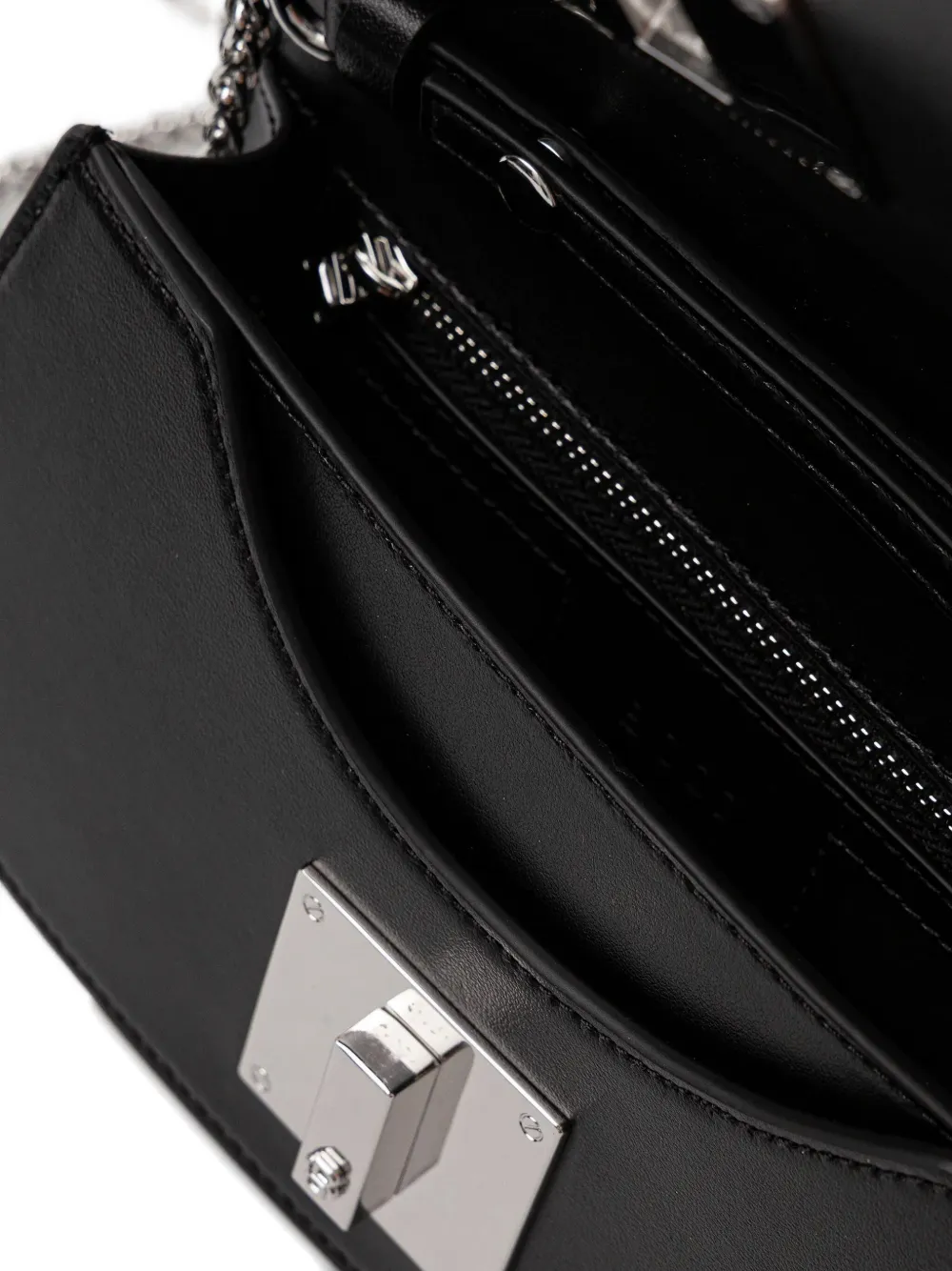 BOSS Clutch verfraaid met pailletten en ketting Zwart