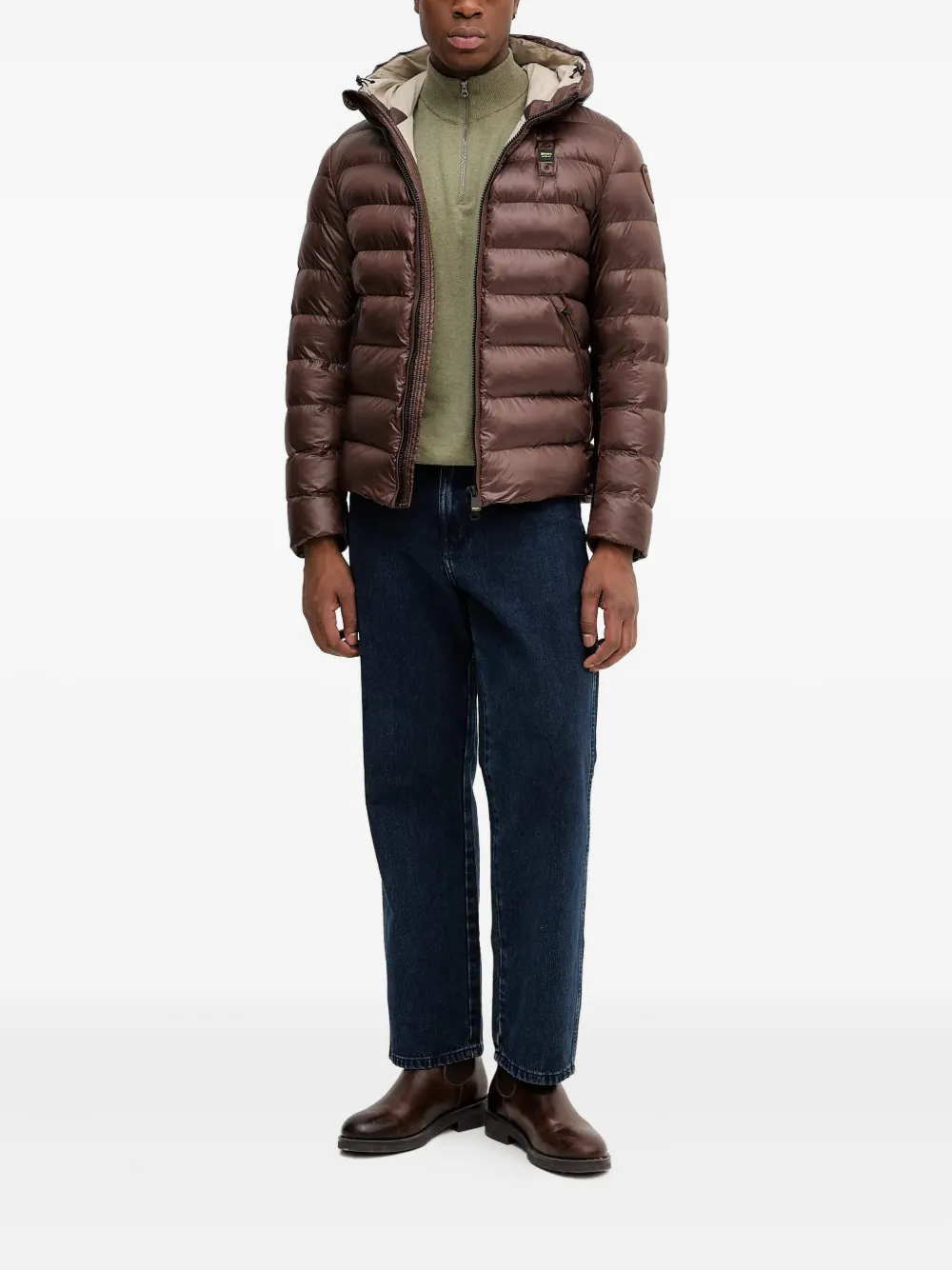 Blauer chaqueta con capucha | Chamarras con plumón y capitonadas | Image 2