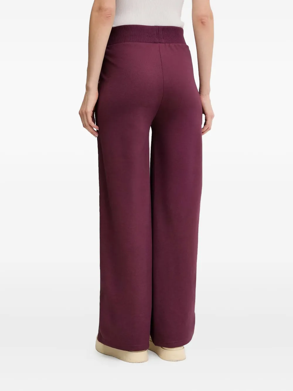 Hugo Boss Ribbed-waistband Track Pants In Burgundy
