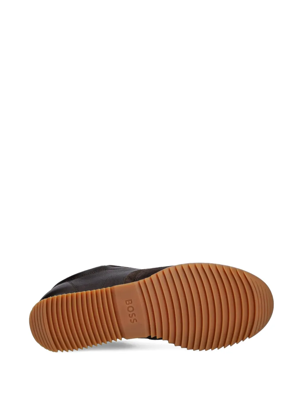 BOSS lace-up fastening suede sneakers Bruin