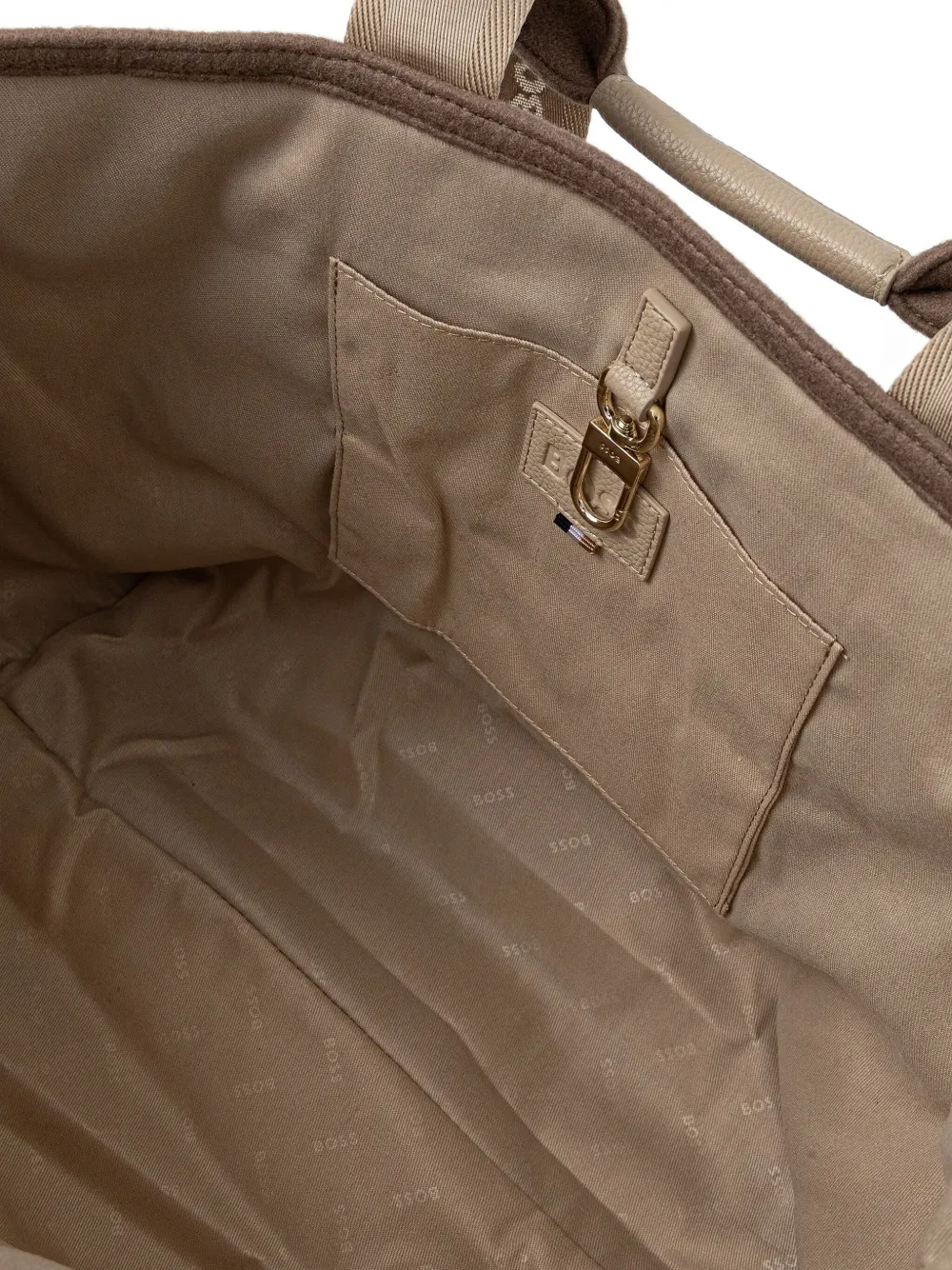 BOSS Shopper met logo Bruin