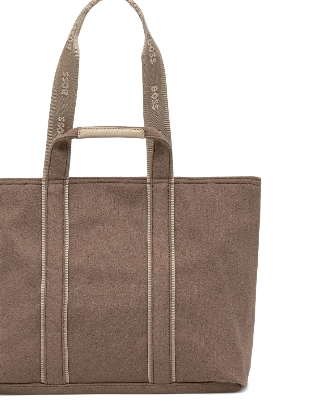 BOSS Shopper met logo Bruin