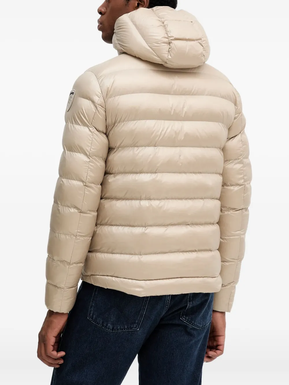 Blauer Jack met capuchon Beige