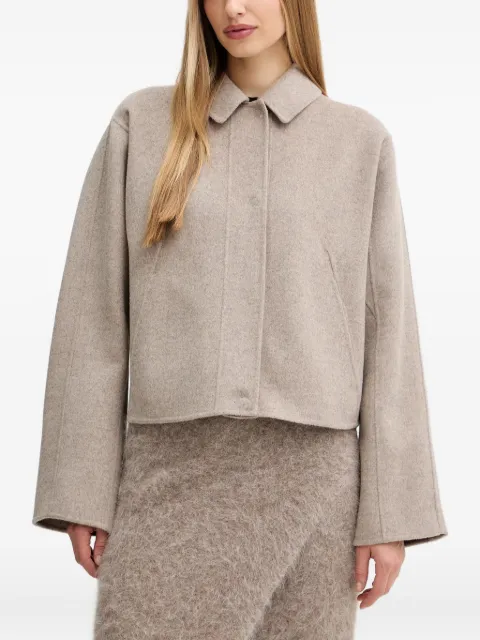 BOSS collared pleated jacket