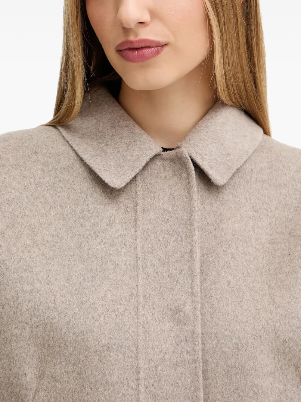 BOSS Jas met kraag Beige