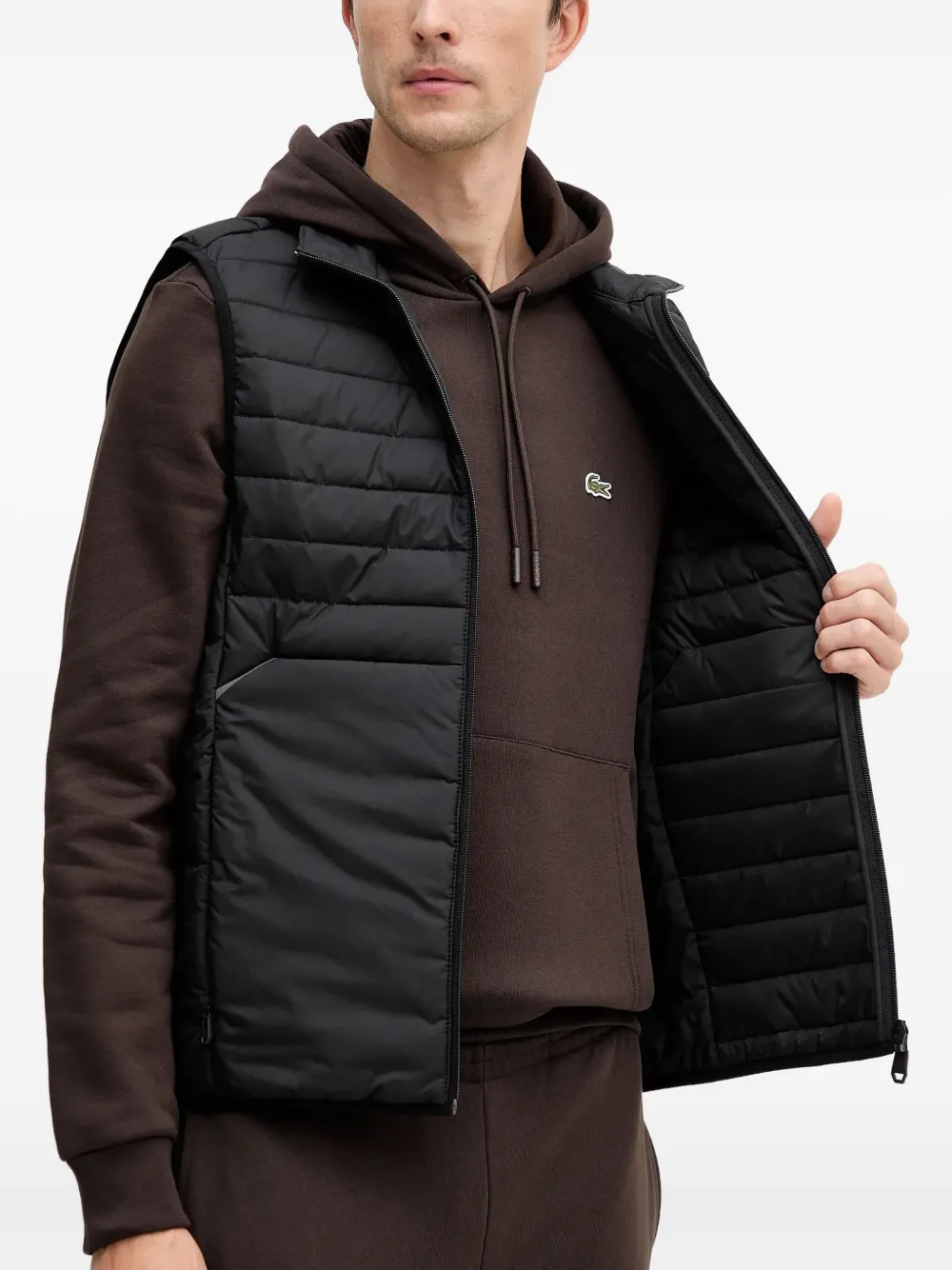 Hugo Boss Urbanex Vest Zip-fastening Gilet In Black