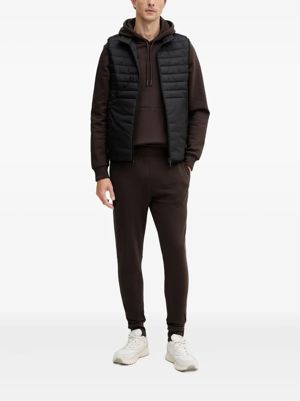 Hugo Boss Urbanex Vest Zip-fastening Gilet In Black