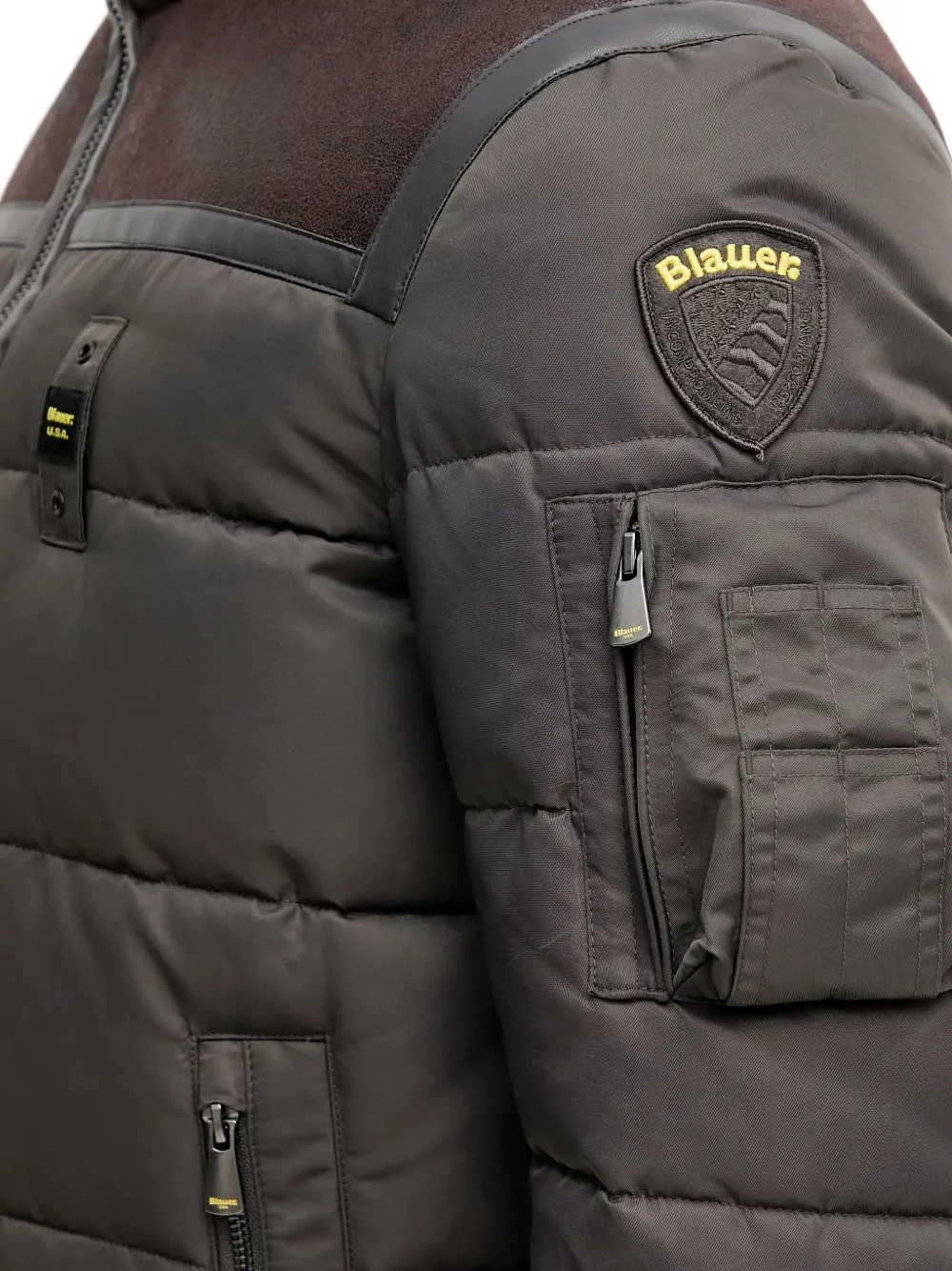 Blauer Jack met lange mouwen Bruin