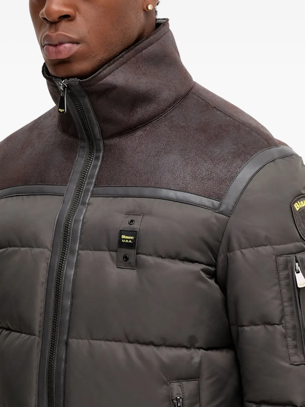 Blauer Jack met lange mouwen Bruin