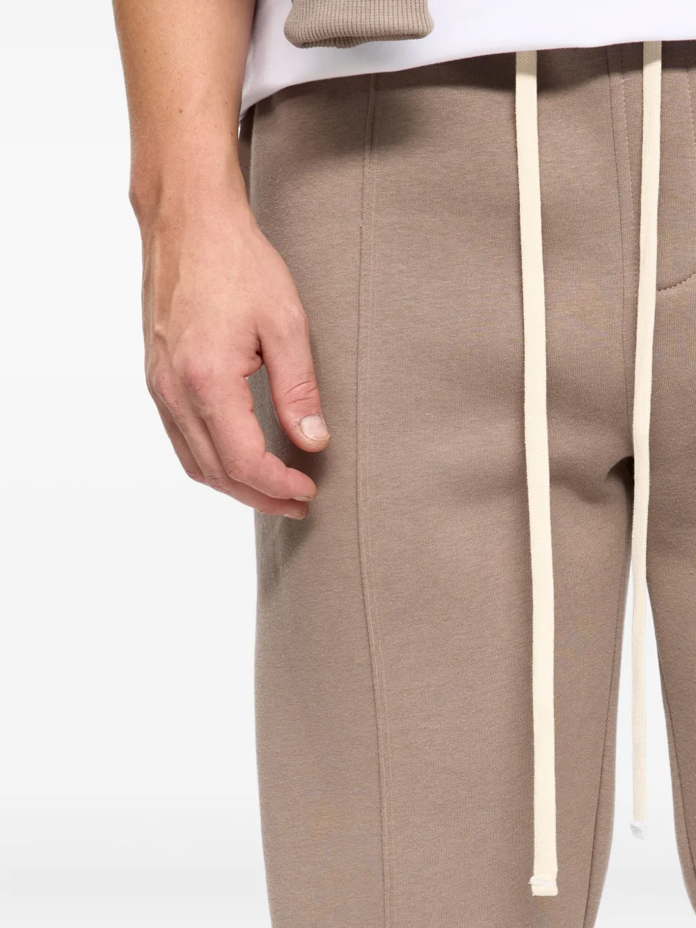 Hamza Drawstring Panelled Sweatpants In Neutral