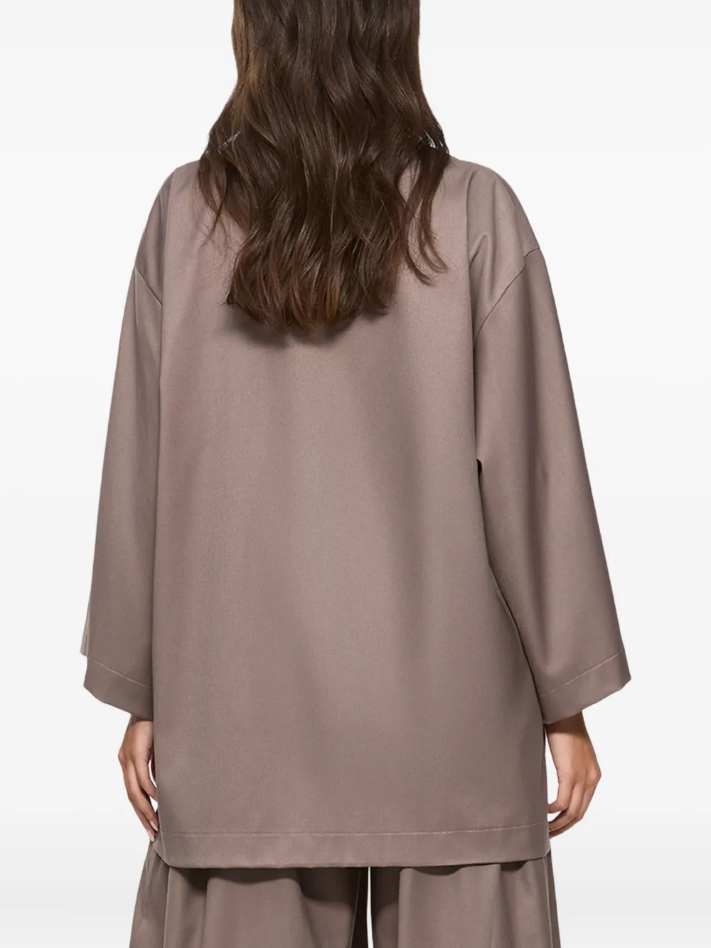 HAMZA Kimi jack met V-hals Bruin