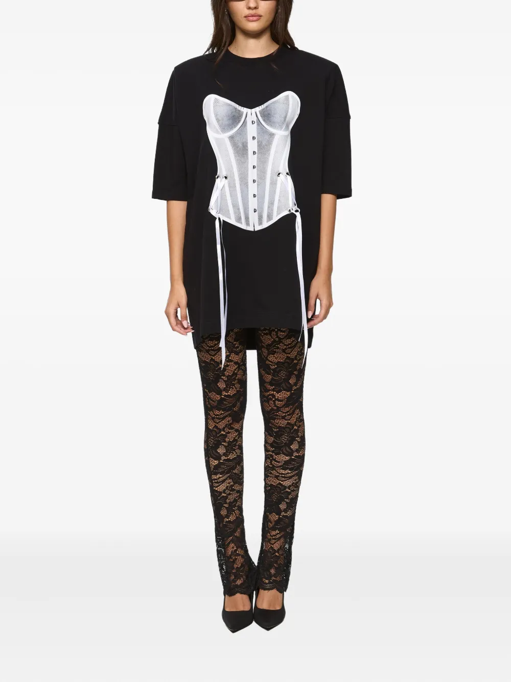 HAMZA Provocateur 2.0 printed mini dress - Zwart