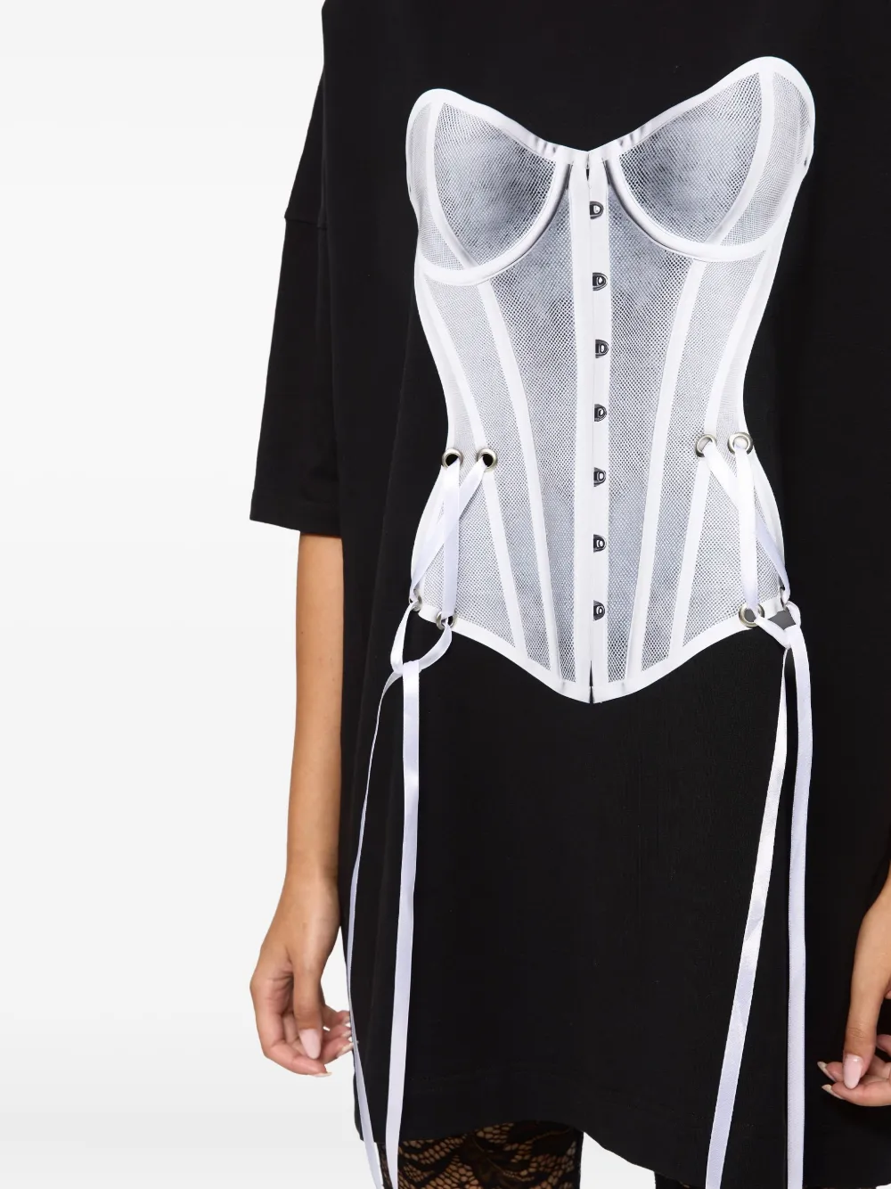 HAMZA Provocateur 2.0 mini-jurk met print Zwart