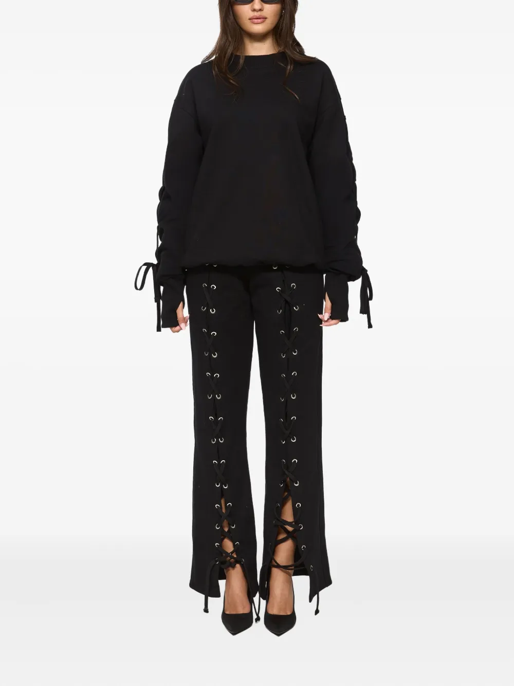 HAMZA eyelet tie sweatshirt | Sweaters | Image 2
