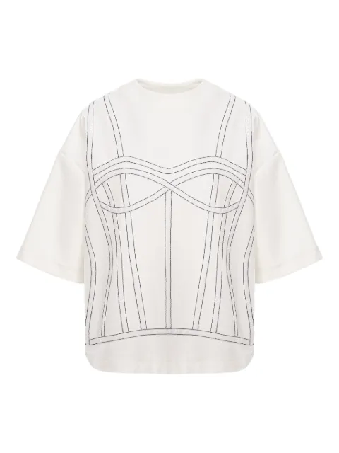 HAMZA corset stitching top