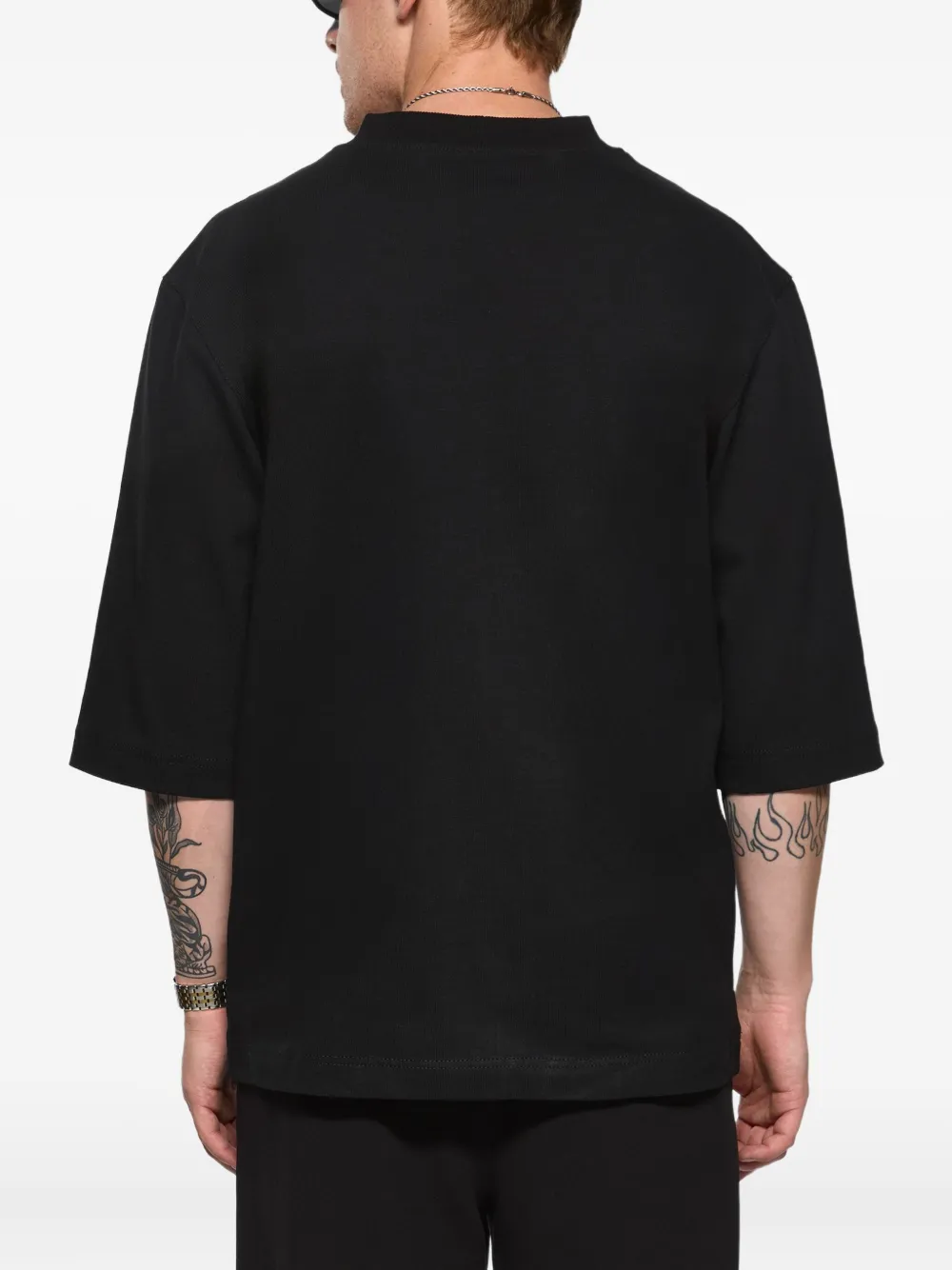 Hamza Panelled T-shirt In Black