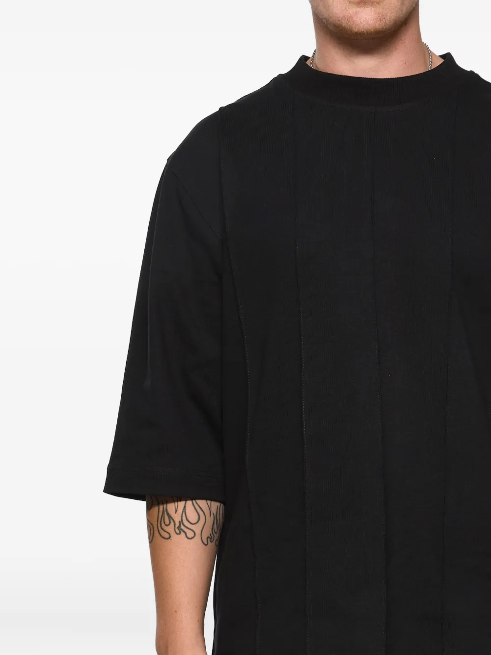 Hamza Panelled T-shirt In Black