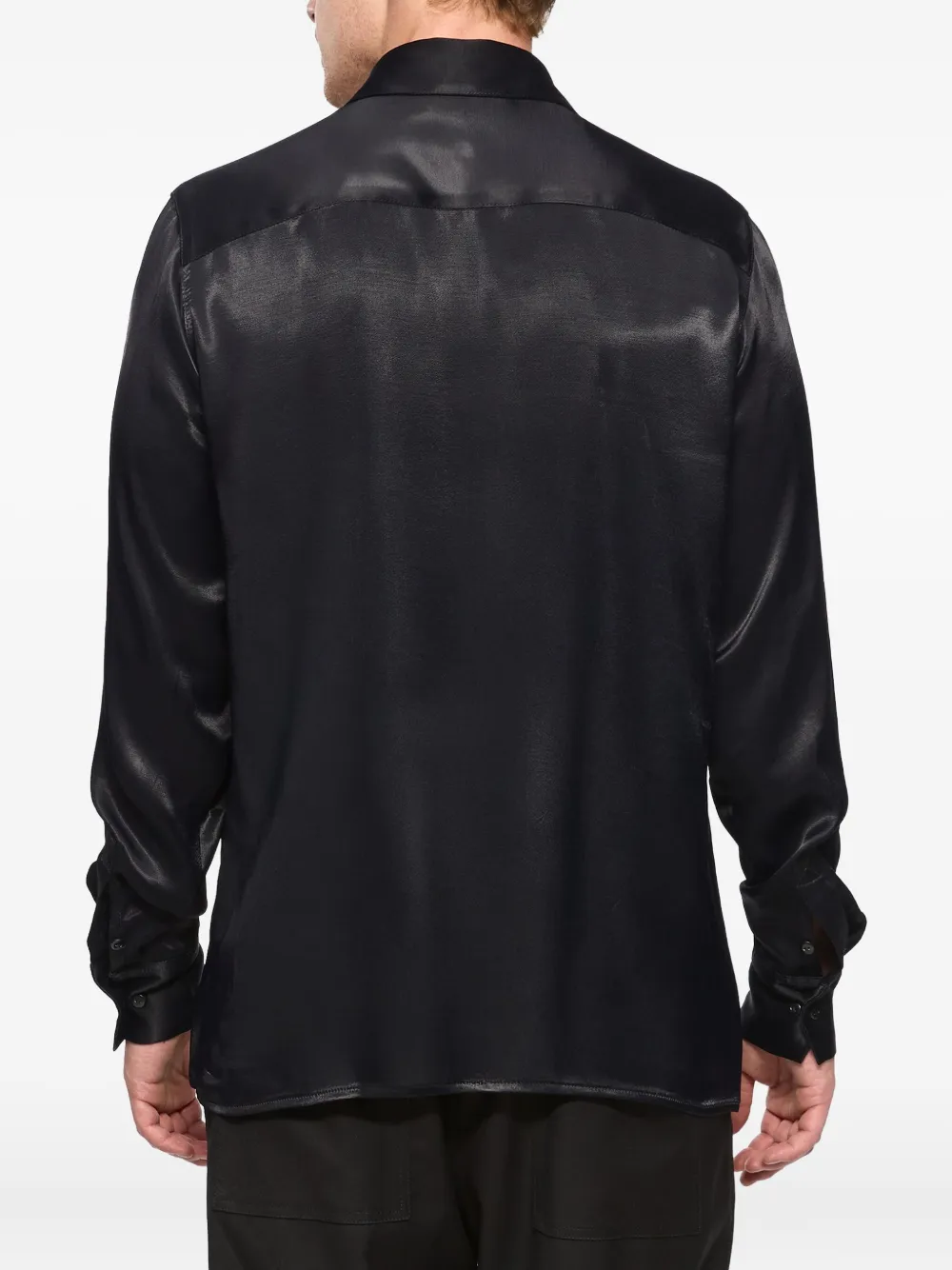 Hamza Buttoned Viscose Shirt In Black