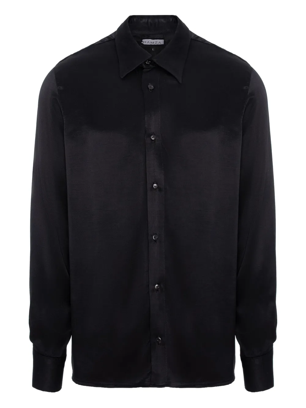 HAMZA buttoned viscose shirt | ブラック | Image 1