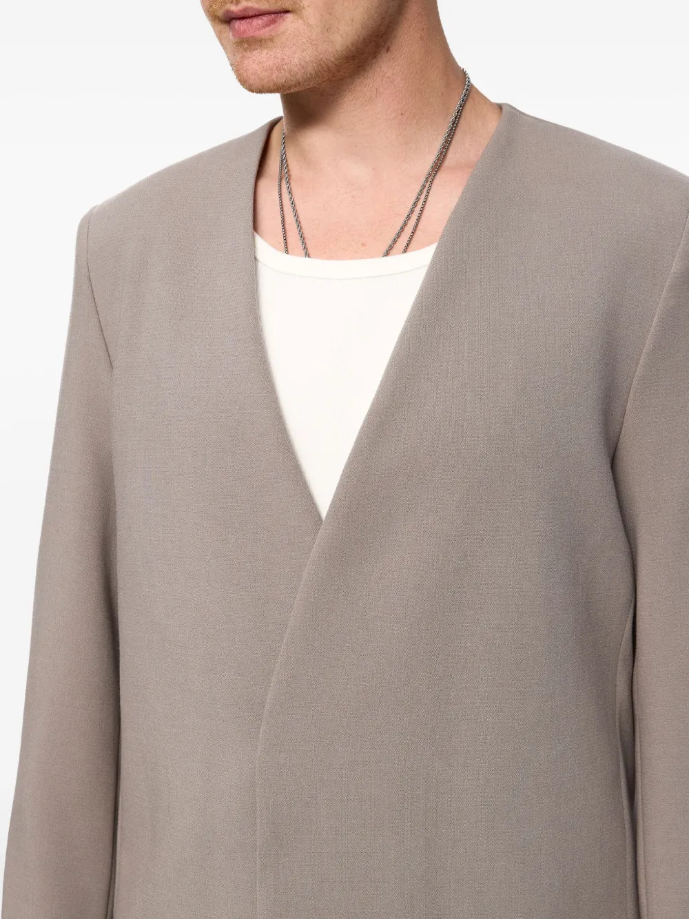Hamza V-neck Jacket In Neutral