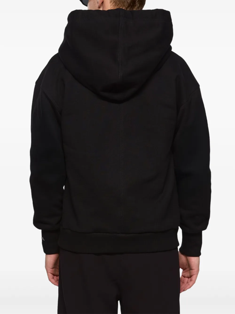 Hamza Ego Graphic-print Zip Hoodie In Black