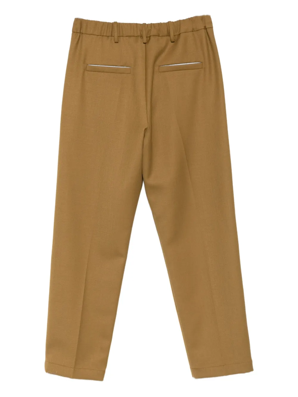 Alysi pressed-crease cotton trousers - Bruin