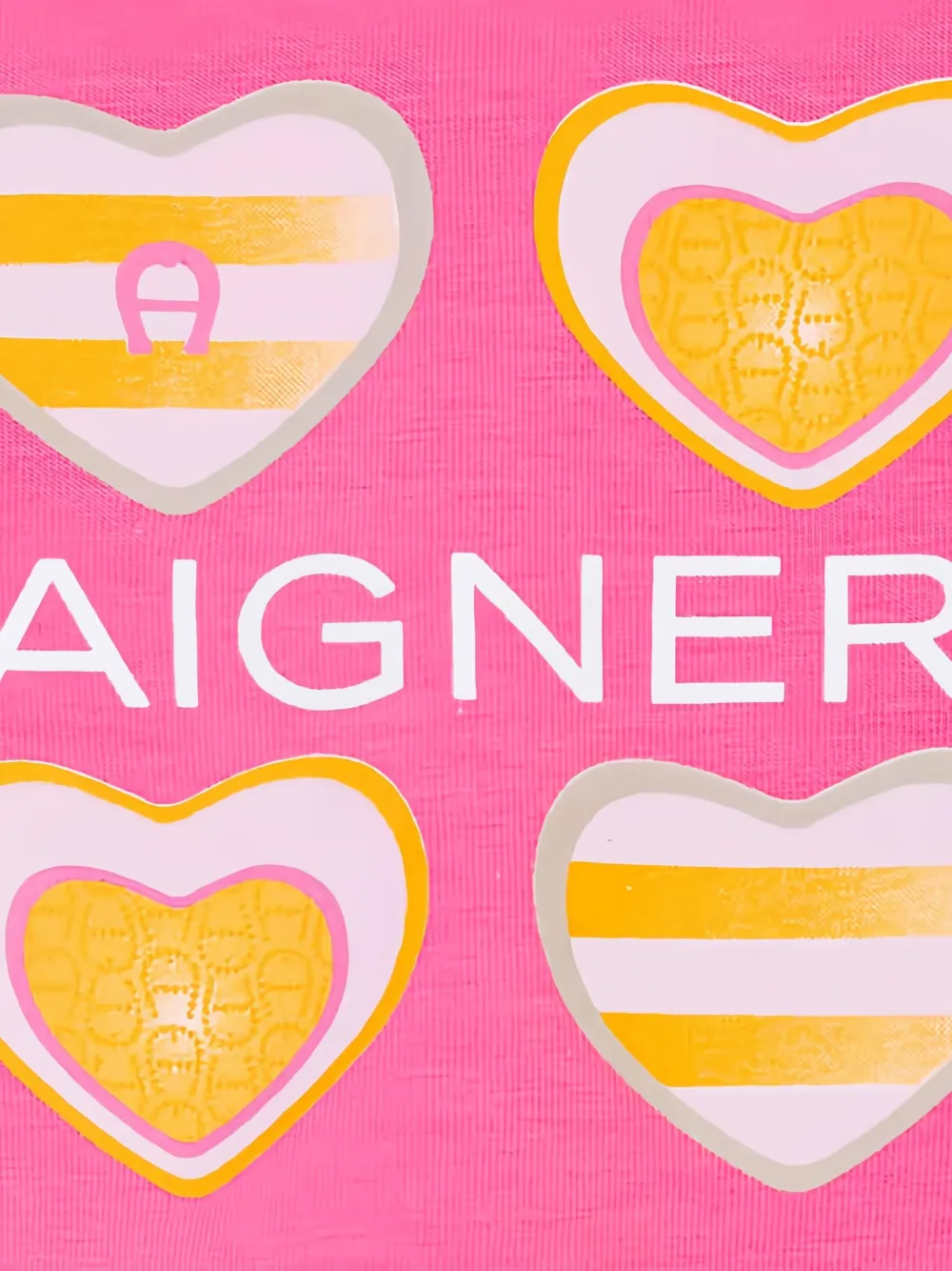 Aigner Kids T-shirt met ruches en hartprint Roze