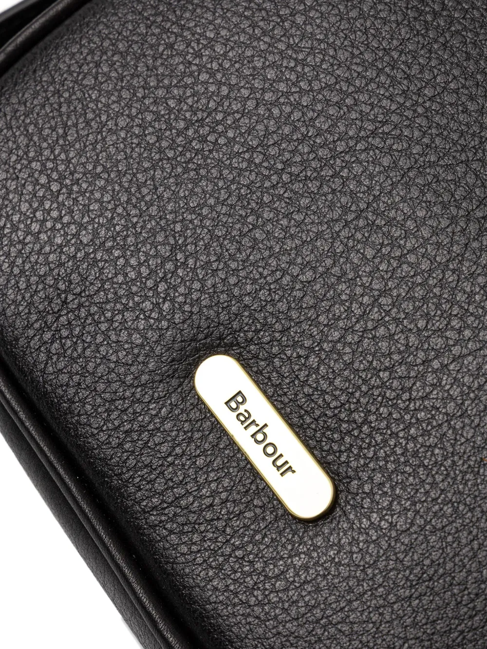 Barbour Daphne leren crossbodytas Zwart