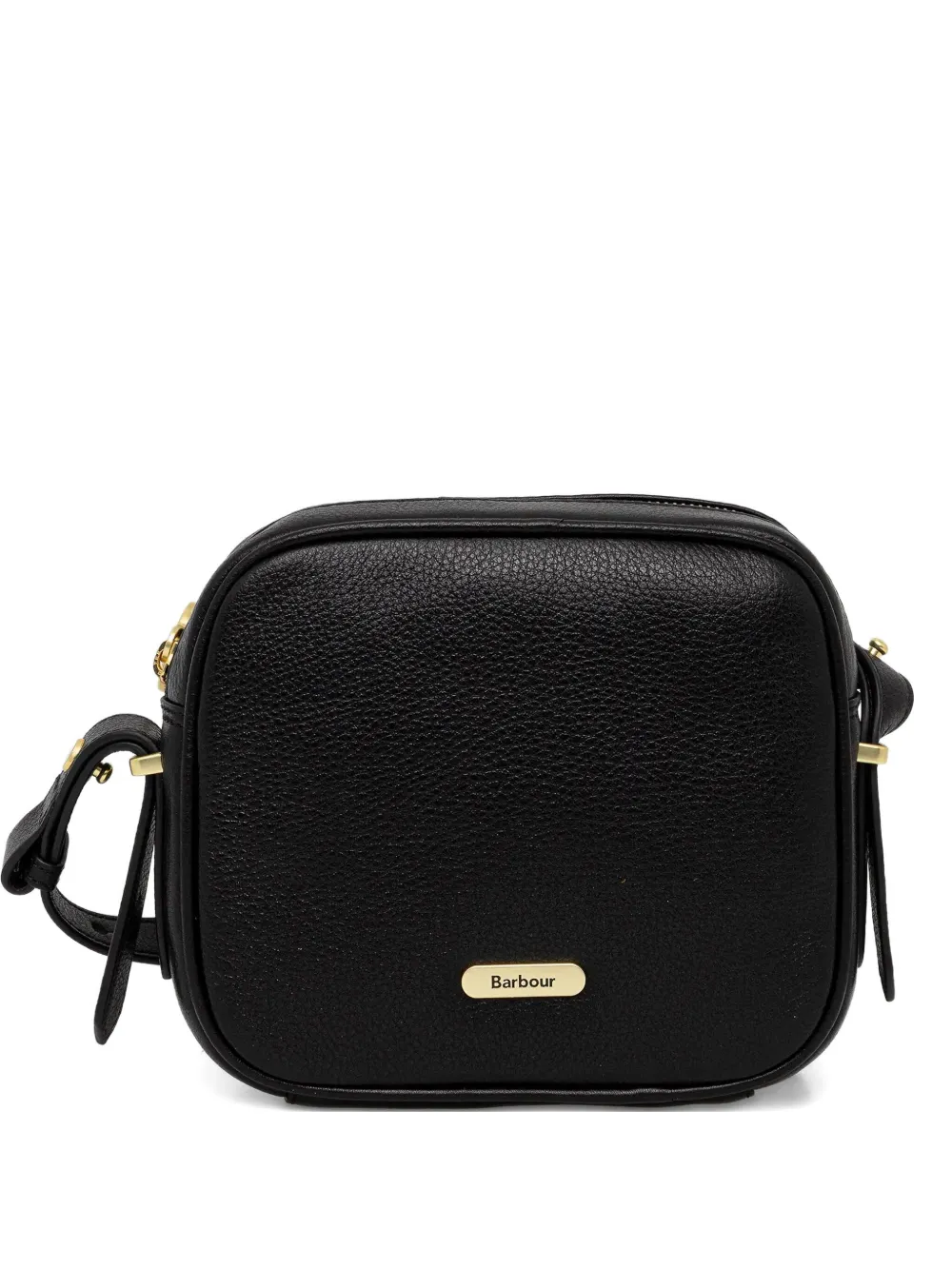 Barbour Daphne leren crossbodytas Zwart
