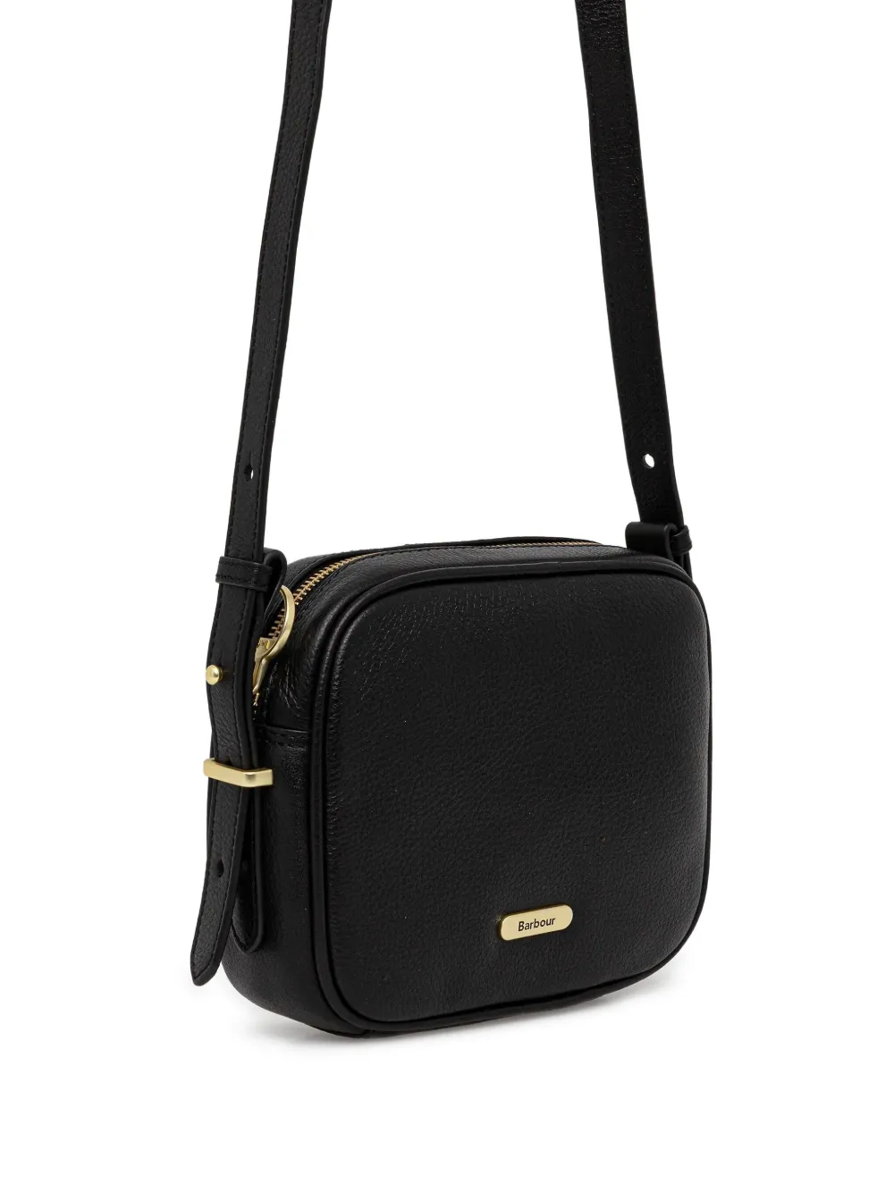 Barbour Daphne leren crossbodytas Zwart