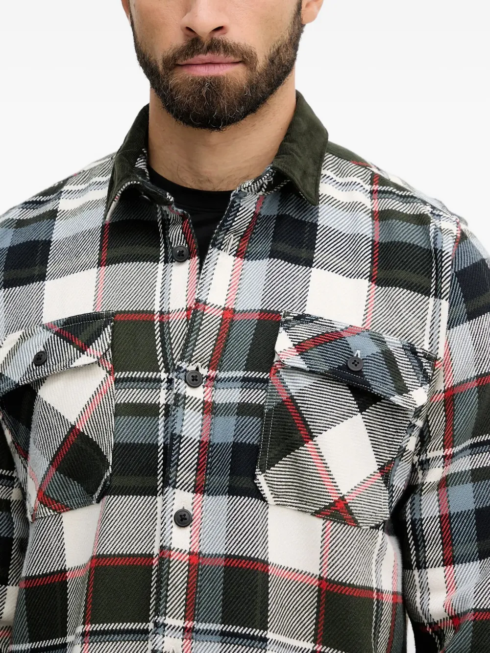 Barbour Grasmoor geruit overhemd met lange mouwen Wit