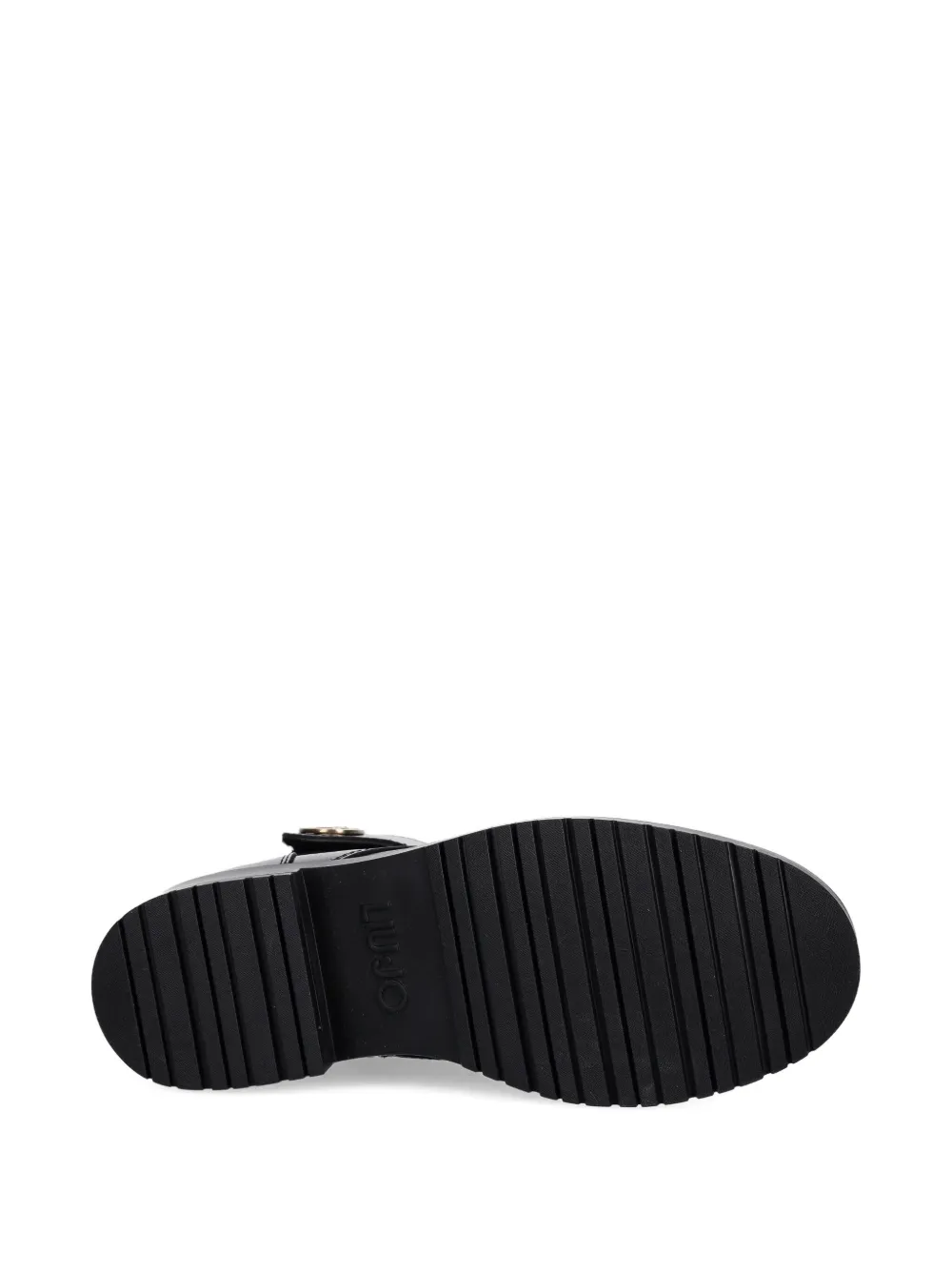 LIU JO logo-appliqué combat boots Zwart