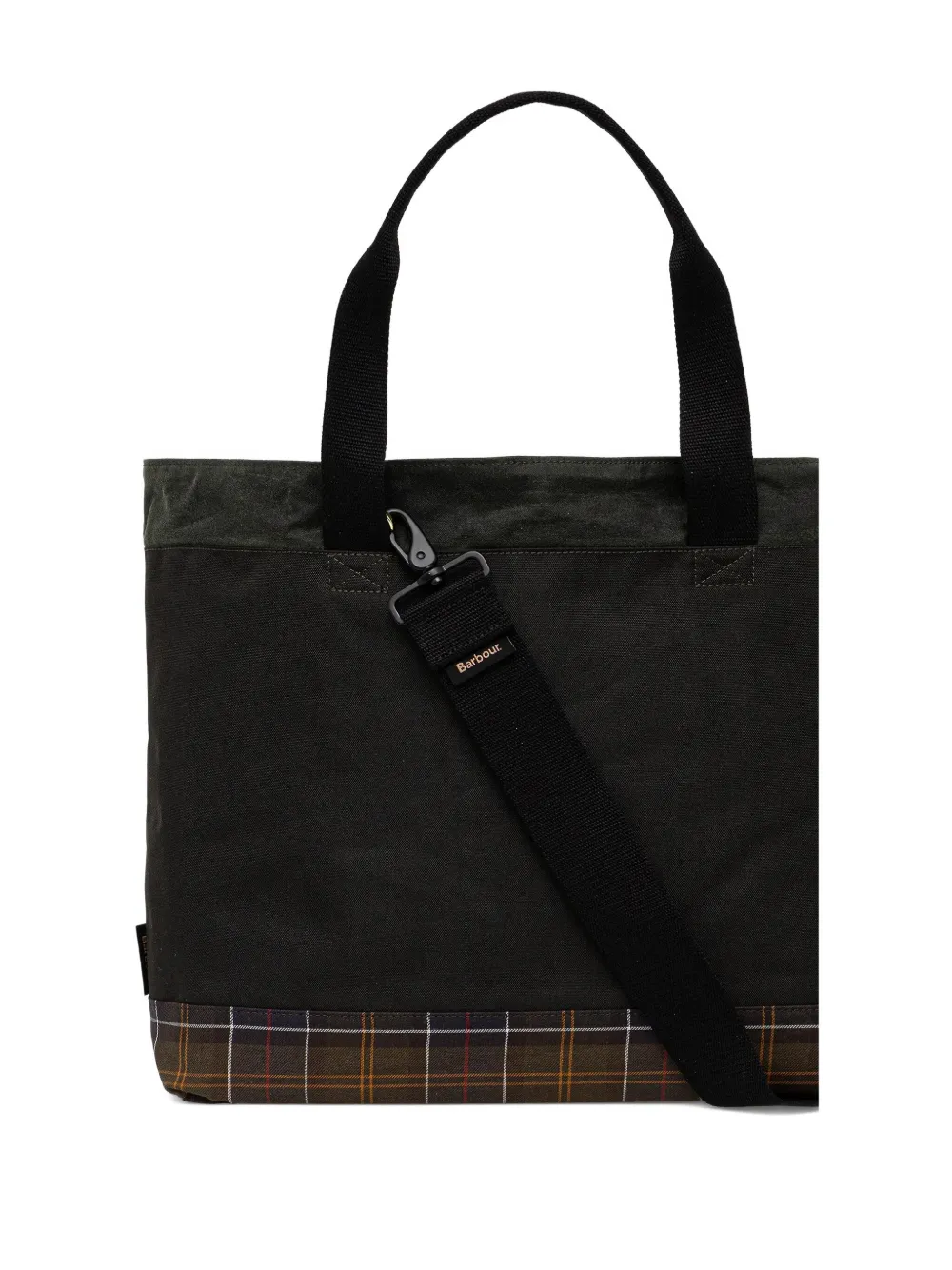 Barbour Logo-patch Tote Bag In Black