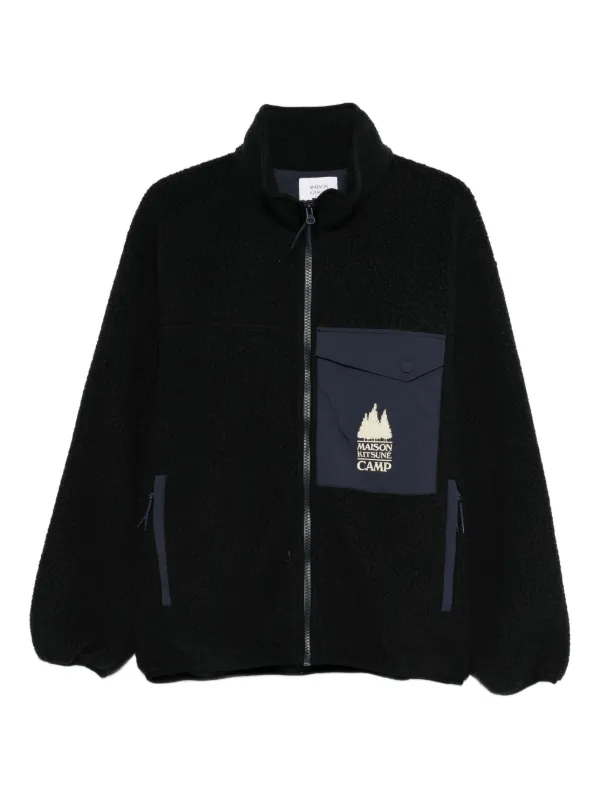 Maison Kitsuné ジップアップ ジャケット | ブラック | FARFETCH JP