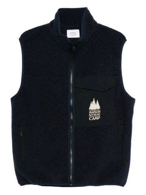 Maison Kitsuné zip-fastening chest-pocket gilet