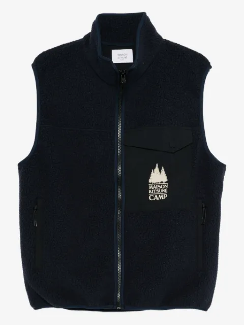 Maison Kitsuné zip-fastening chest-pocket gilet