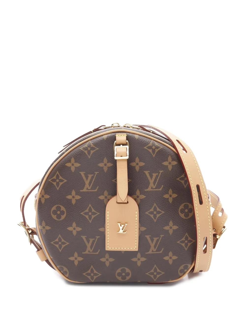 Pre-owned Louis Vuitton 2021-2025 Monogram Boite Chapeaux Souple Mm Crossbody Bag In Brown