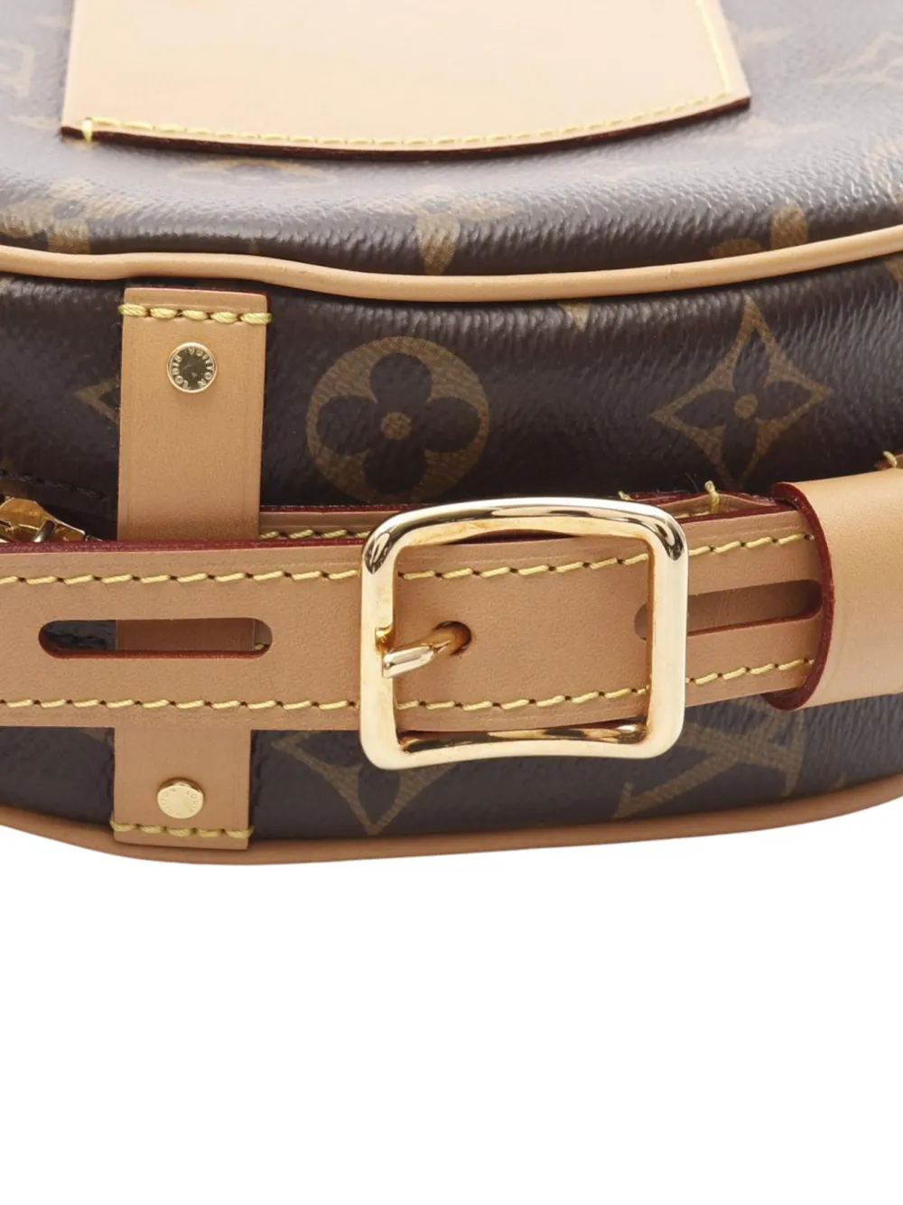 Pre-owned Louis Vuitton 2021-2025 Monogram Boite Chapeaux Souple Mm Crossbody Bag In Brown