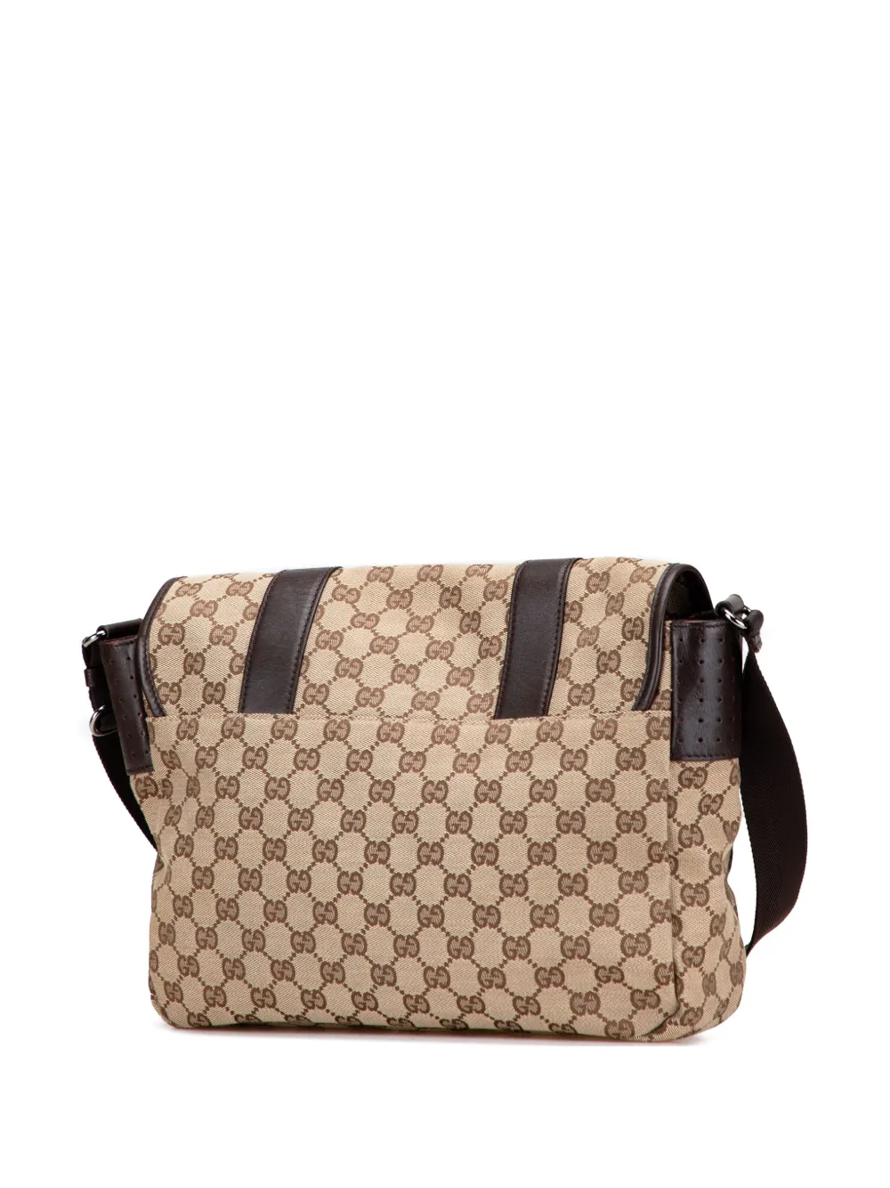 Pre-owned Gucci 2000-2015 Gg Canvas Messenger Bag Crossbody Bag In Brown