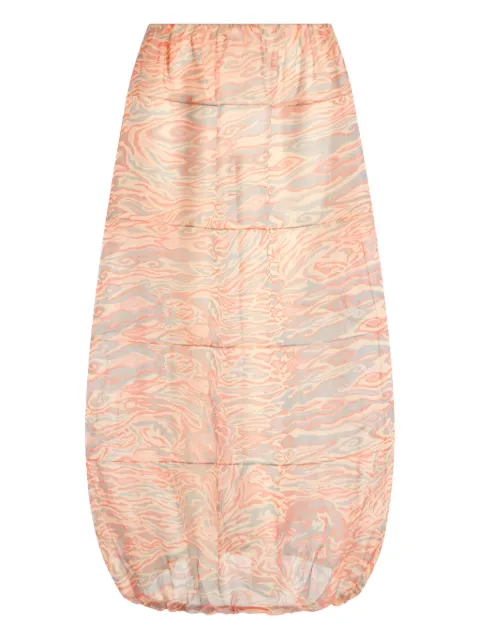 Giorgio Armani falda midi con motivos