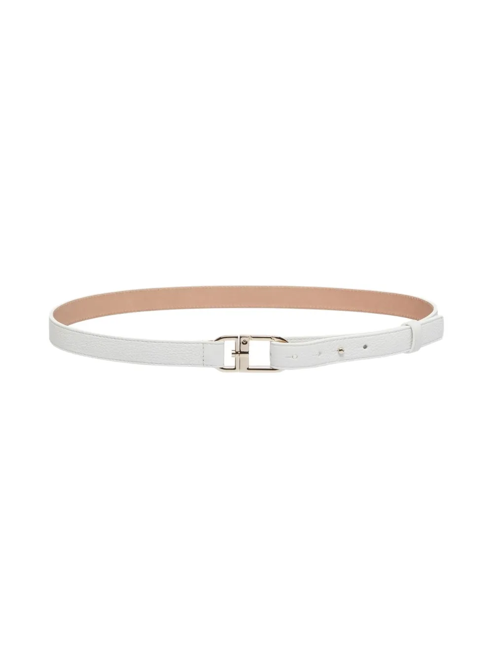 Giorgio Armani pebbled-leather buckle belt - Wit