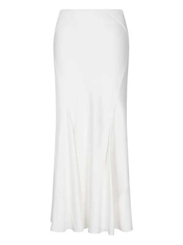 Giorgio Armani Panelled Midi Skirt in White