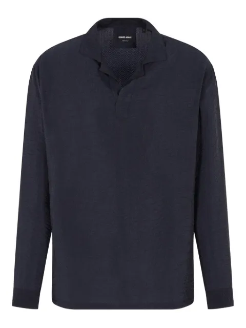 Giorgio Armani Langärmeliges Poloshirt