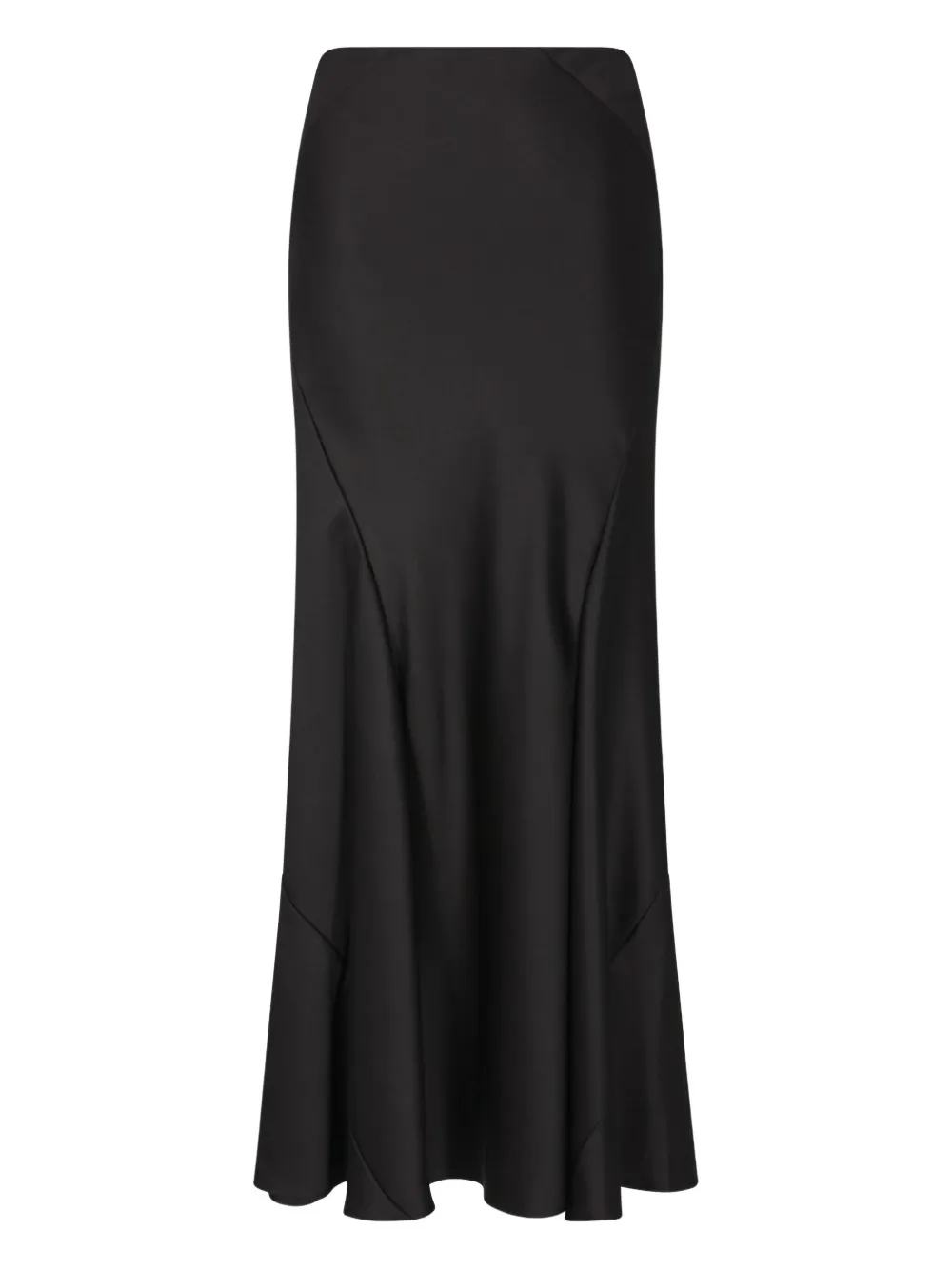 Giorgio Armani Silk Maxi Skirt In Black