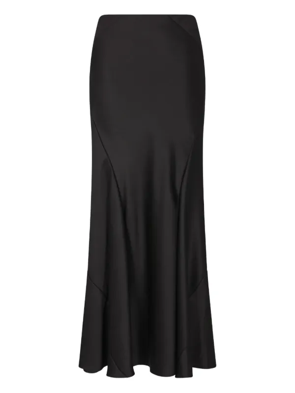 Giorgio Armani Silk Maxi Skirt in Black