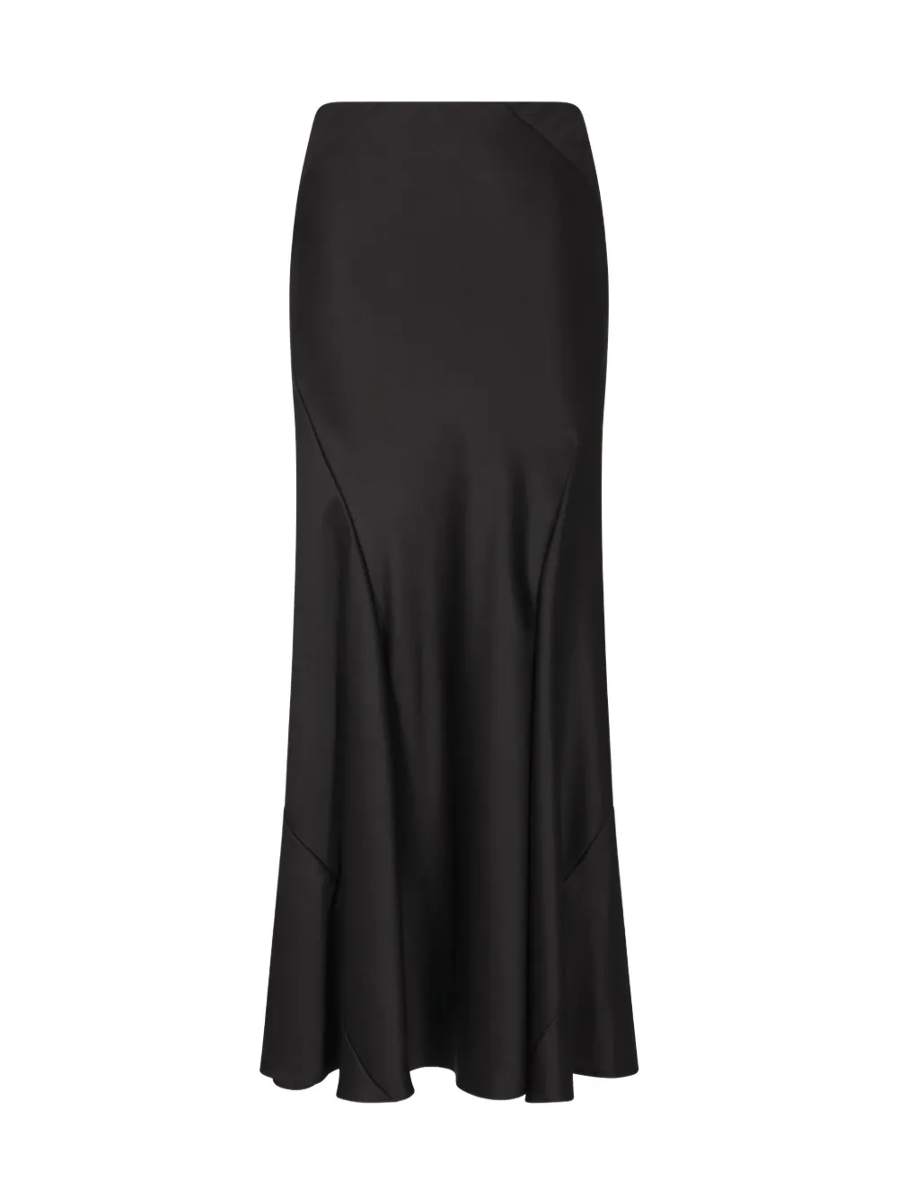 Giorgio Armani Silk Maxi Skirt In Black