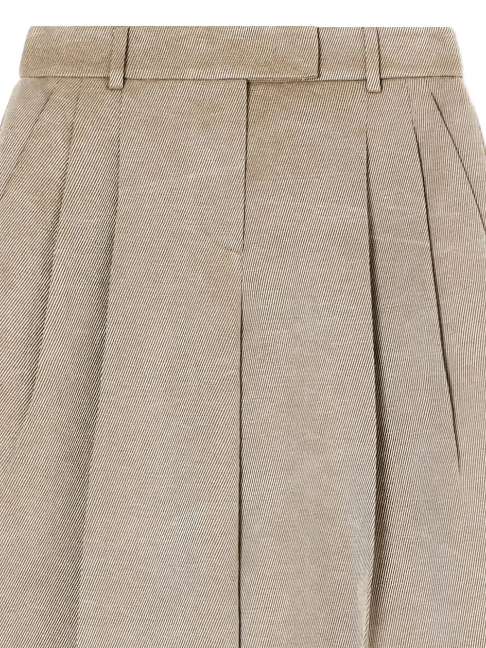 Giorgio Armani Broek met dubbele plooi - Beige
