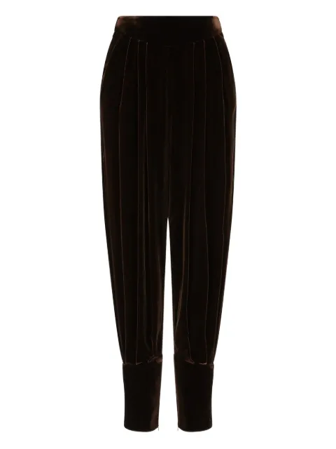 Giorgio Armani pleated velvet trousers