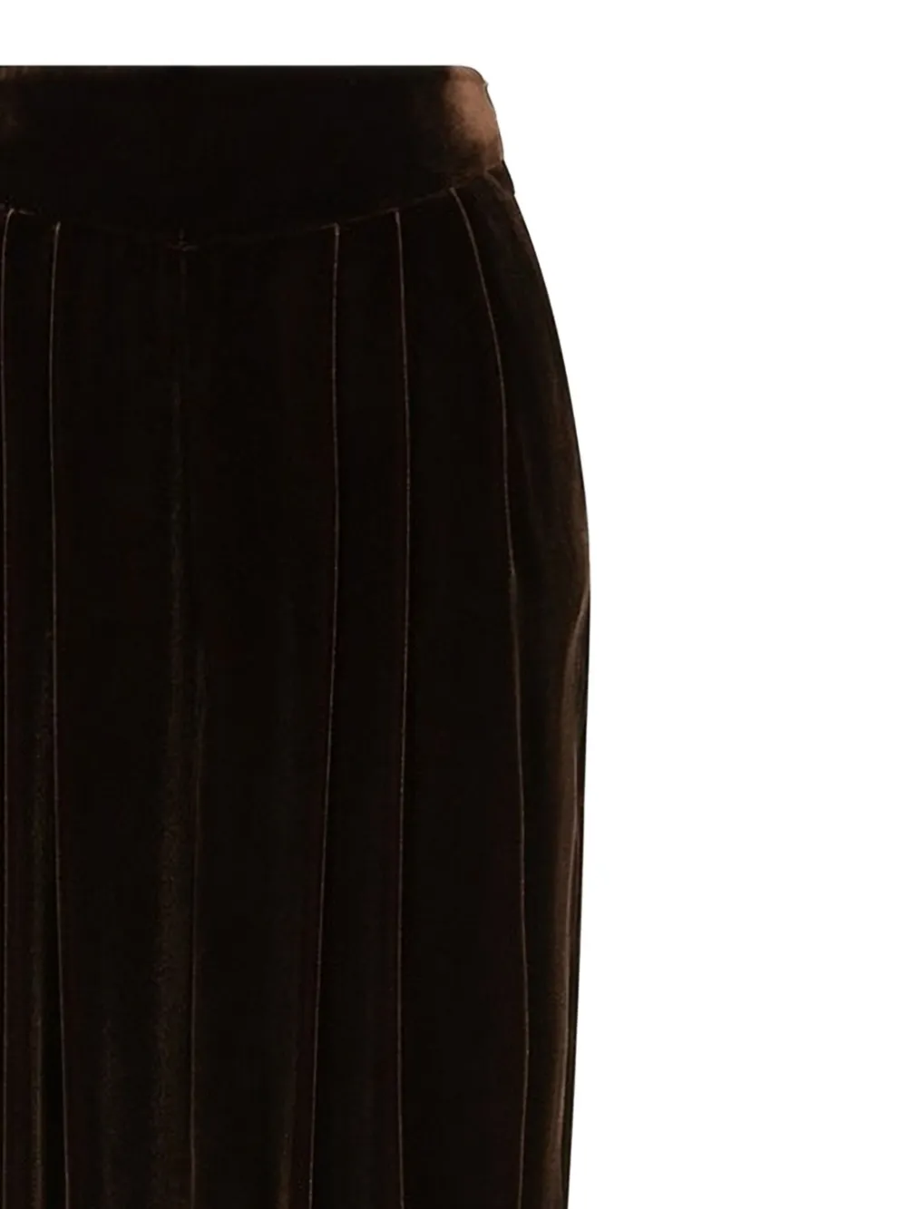 Giorgio Armani Fluwelen broek met plooien - Bruin
